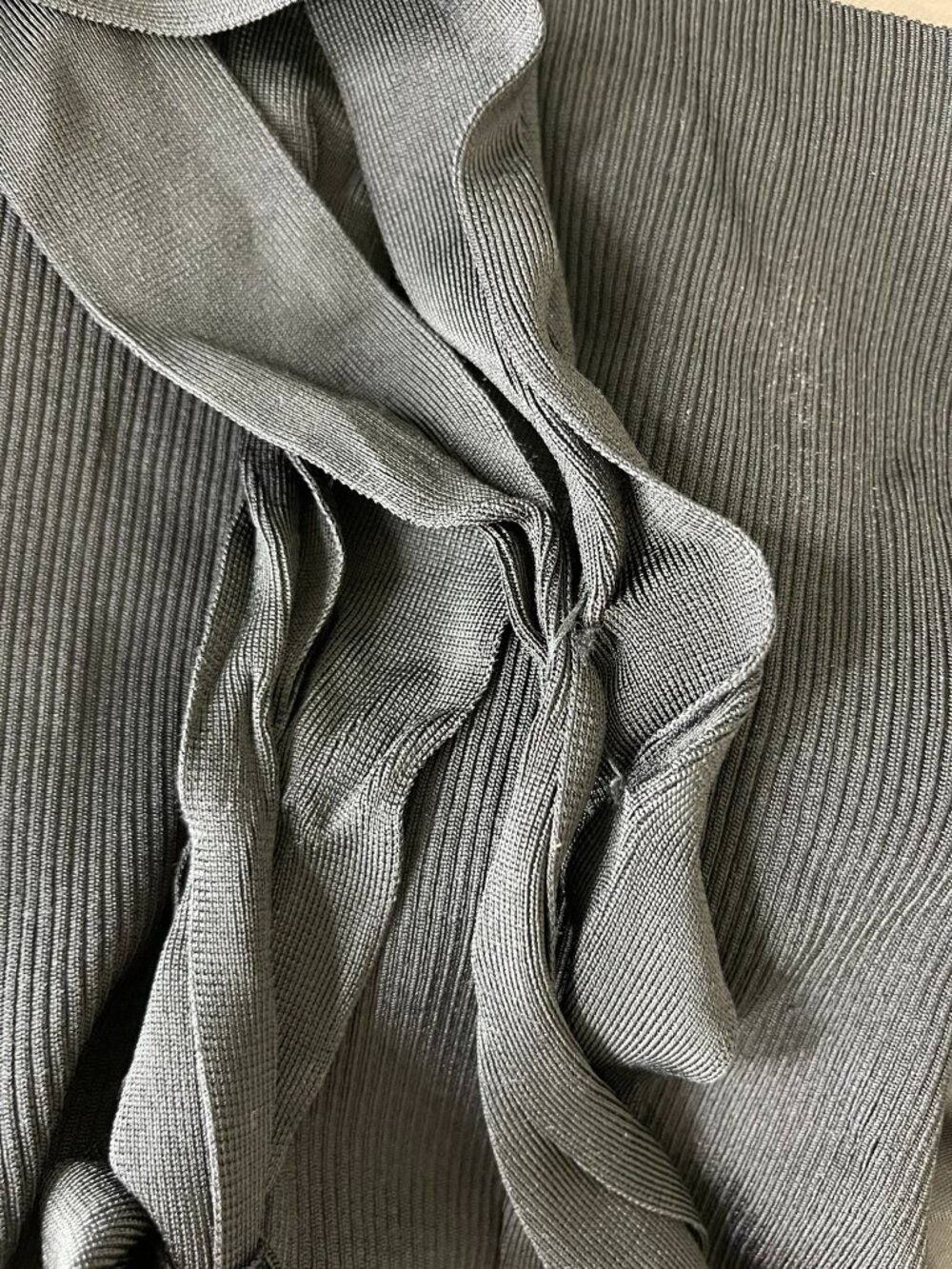 ZIMMERMANN Lulu' Tie Shoulder Strap Square Neck Tank Top Ribbed In Black - Picture 6 of 10